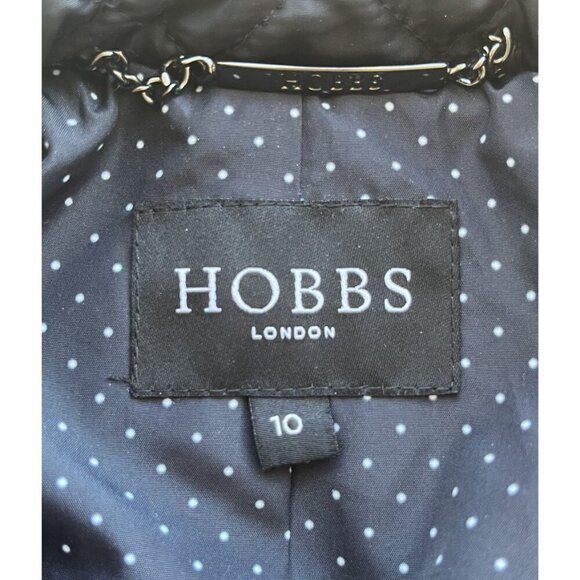 Hobbs London Quilted Jacket UK 10 US 6 Navy Blue - Picture 5 of 6
